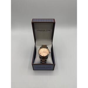 London Fog Glasgow Brilliant Two Tone Rose Bracelet Watch LF019TTRG *New